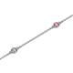 2 - Aizza (5 Stn/2.4mm) Pink Tourmaline and Lab Grown Diamond Station Bracelet 