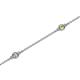 2 - Aizza (5 Stn/2.4mm) Peridot and Lab Grown Diamond Station Bracelet 