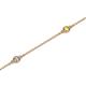 2 - Aizza (5 Stn/2.4mm) Yellow Sapphire and Lab Grown Diamond Station Bracelet 