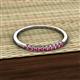 3 - Emlynn 2.00 mm Pink Tourmaline 10 Stone Wedding Band 