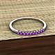 3 - Emlynn 2.00 mm Amethyst 10 Stone Wedding Band 