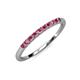 4 - Emlynn 2.00 mm Pink Tourmaline 10 Stone Wedding Band 