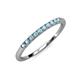 4 - Emlynn 2.00 mm Aquamarine 10 Stone Wedding Band 