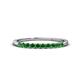 1 - Emlynn 2.40 mm Green Garnet 10 Stone Wedding Band 