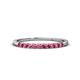 1 - Emlynn 2.40 mm Pink Tourmaline 10 Stone Wedding Band 