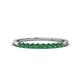 1 - Emlynn 2.40 mm Emerald 10 Stone Wedding Band 