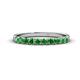 1 - Emlynn 2.70 mm Green Garnet 10 Stone Wedding Band 