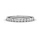1 - Emlynn 2.70 mm White Sapphire 10 Stone Wedding Band 