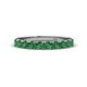 1 - Emlynn 3.00 mm Emerald 10 Stone Wedding Band 