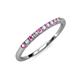 3 - Emlynn 2.00 mm Pink Sapphire and Diamond 10 Stone Wedding Band 