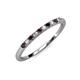 3 - Emlynn 2.00 mm Red Garnet and Diamond 10 Stone Wedding Band 