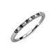 3 - Emlynn 2.00 mm Black Diamond and Diamond 10 Stone Wedding Band 