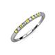 3 - Emlynn 2.00 mm Yellow Sapphire and Diamond 10 Stone Wedding Band 