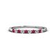 1 - Emlynn 2.40 mm Ruby and Diamond 10 Stone Wedding Band 
