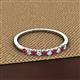 2 - Emlynn 2.40 mm Ruby and Diamond 10 Stone Wedding Band 