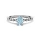 1 - Helen Oval Cut Aquamarine Solitaire Promise Ring 