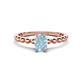 1 - Helen Oval Cut Aquamarine Solitaire Promise Ring 