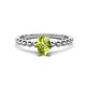 1 - Helen Oval Cut Peridot Solitaire Promise Ring 