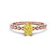 1 - Helen Oval Cut Yellow Sapphire Solitaire Promise Ring 