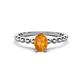 1 - Helen Oval Cut Citrine Solitaire Promise Ring 