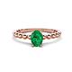 1 - Helen Oval Cut Emerald Solitaire Promise Ring 