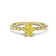 1 - Helen Oval Cut Yellow Sapphire Solitaire Promise Ring 