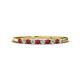 1 - Emlynn 2.00 mm Ruby and Lab Grown Diamond 10 Stone Wedding Band 