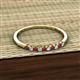 2 - Emlynn 2.00 mm Ruby and Lab Grown Diamond 10 Stone Wedding Band 