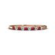 1 - Emlynn 2.00 mm Ruby and Lab Grown Diamond 10 Stone Wedding Band 