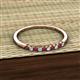 2 - Emlynn 2.00 mm Ruby and Lab Grown Diamond 10 Stone Wedding Band 