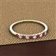 2 - Emlynn 2.40 mm Ruby and Lab Grown Diamond 10 Stone Wedding Band 