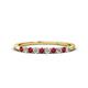1 - Emlynn 2.40 mm Ruby and Lab Grown Diamond 10 Stone Wedding Band 