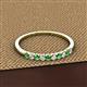 2 - Emlynn 2.40 mm Green Garnet and Lab Grown Diamond 10 Stone Wedding Band 