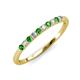 3 - Emlynn 2.40 mm Green Garnet and Lab Grown Diamond 10 Stone Wedding Band 