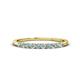 1 - Emlynn 2.40 mm Aquamarine and Lab Grown Diamond 10 Stone Wedding Band 