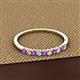 2 - Emlynn 2.40 mm Amethyst and Lab Grown Diamond 10 Stone Wedding Band 