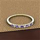 2 - Emlynn 2.40 mm Iolite and Lab Grown Diamond 10 Stone Wedding Band 