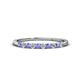 1 - Emlynn 2.40 mm Tanzanite and Lab Grown Diamond 10 Stone Wedding Band 
