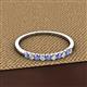 2 - Emlynn 2.40 mm Tanzanite and Lab Grown Diamond 10 Stone Wedding Band 