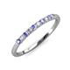 3 - Emlynn 2.40 mm Tanzanite and Lab Grown Diamond 10 Stone Wedding Band 