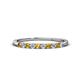 1 - Emlynn 2.40 mm Citrine and Lab Grown Diamond 10 Stone Wedding Band 