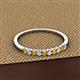 2 - Emlynn 2.40 mm Citrine and Lab Grown Diamond 10 Stone Wedding Band 