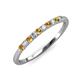 3 - Emlynn 2.40 mm Citrine and Lab Grown Diamond 10 Stone Wedding Band 