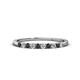 1 - Emlynn 2.40 mm Black Diamond and White Lab Grown Diamond 10 Stone Wedding Band 
