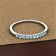 2 - Emlynn 2.40 mm Aquamarine 10 Stone Wedding Band 