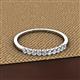 2 - Emlynn 2.40 mm White Sapphire 10 Stone Wedding Band 