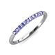 3 - Emlynn 2.40 mm Tanzanite 10 Stone Wedding Band 