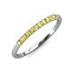 3 - Emlynn 2.40 mm Yellow Sapphire 10 Stone Wedding Band 