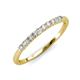 3 - Emlynn 2.40 mm Lab Grown Diamond 10 Stone Wedding Band 