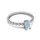 3 - Helen Oval Cut Aquamarine Solitaire Promise Ring 